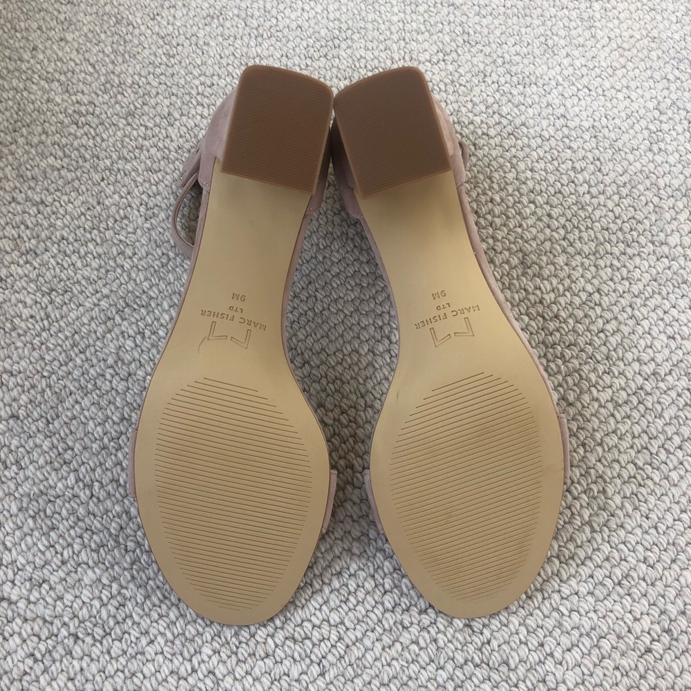 Marc Fisher Block Heel Sandal Karlee Suede Pink - Picture 12 of 14